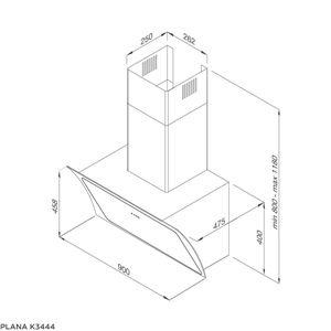 Máy hút mùi Malloca Plana K3444